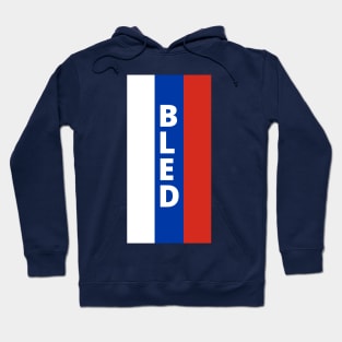 Bled City in Slovenian Flag Colors Vertical Hoodie